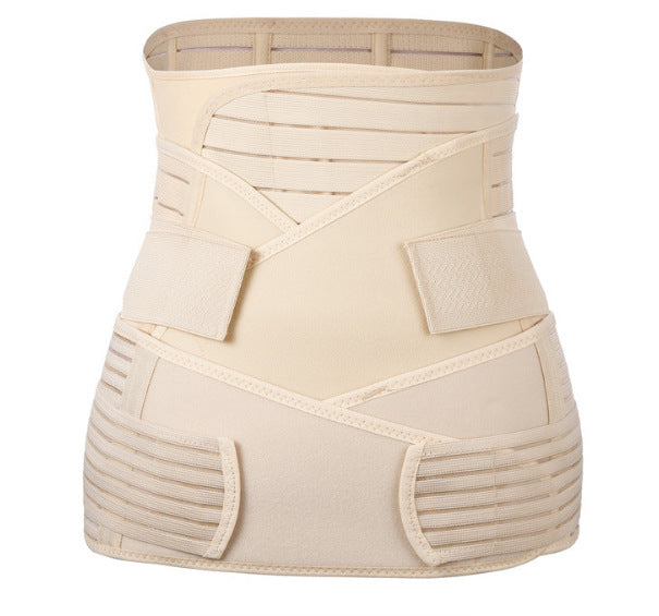 Postpartum breathable three-piece plastic belt