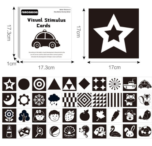 Infant Black And White Visual Stimulation Flash Card Cognitive Card Early Education Toy