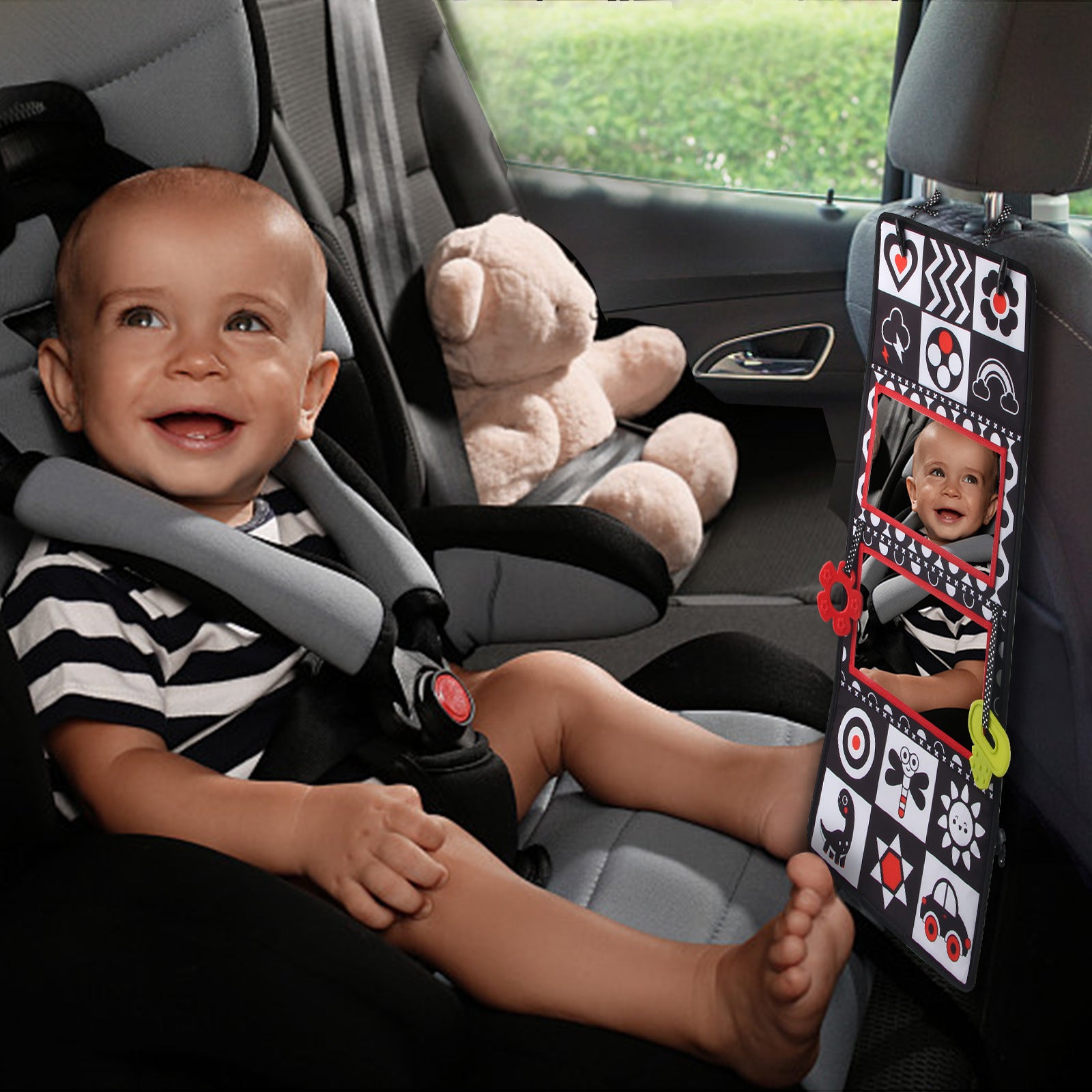 Baby Mirror Cloth Book Four Folding