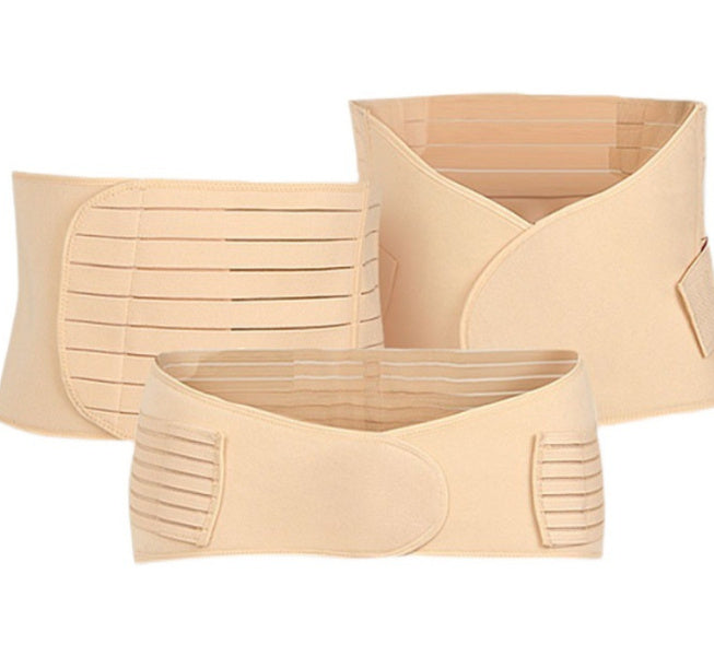Postpartum breathable three-piece plastic belt
