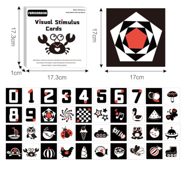 Infant Black And White Visual Stimulation Flash Card Cognitive Card Early Education Toy