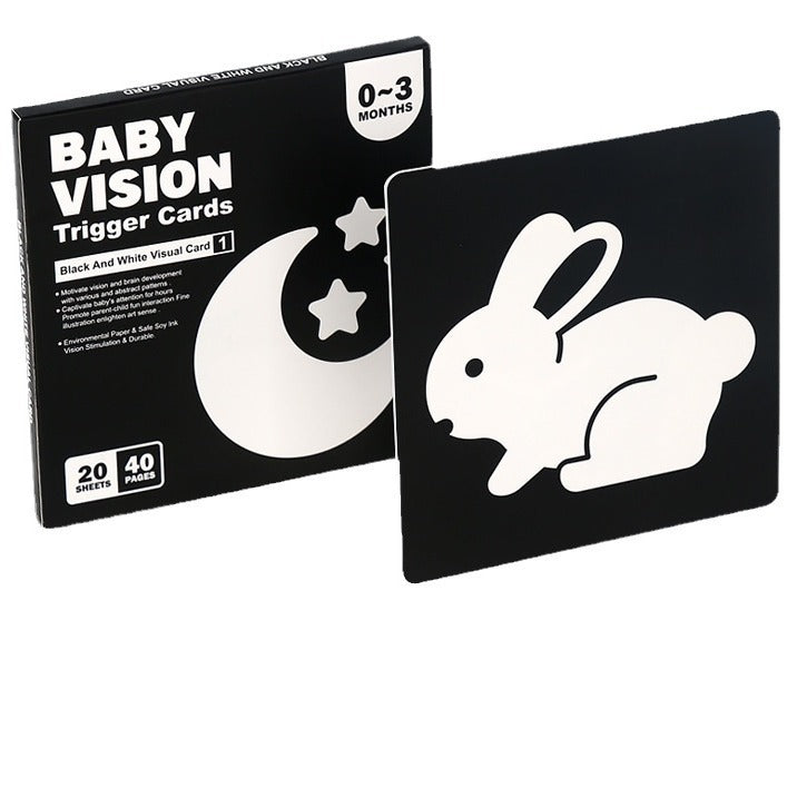 Black And White Card Baby Early Education Visual Stimulation Card
